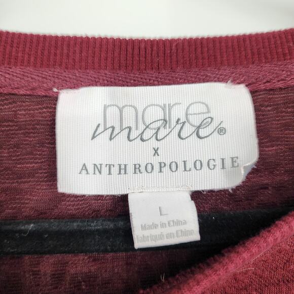 Mare Mare x Anthropologie Balloon Sleeve Crew Neck Peplum Dress Size Large - Picture 4 of 6